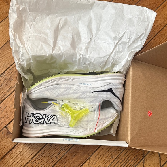 Hoka Shoes - Hoka White and Neon Yellow Athletic Shoes